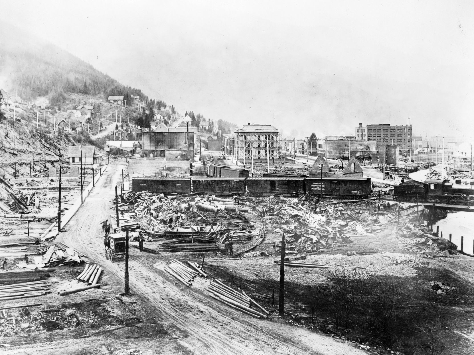 Wallace, Idaho after Great Fire of 1910